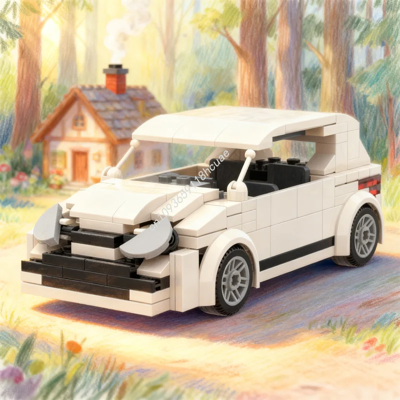 

194pcs MOC Peugeot Stock 7 STUD City Champions Model Building Blocks Architecture Christmas Gifts Education Brick Toy Birthday