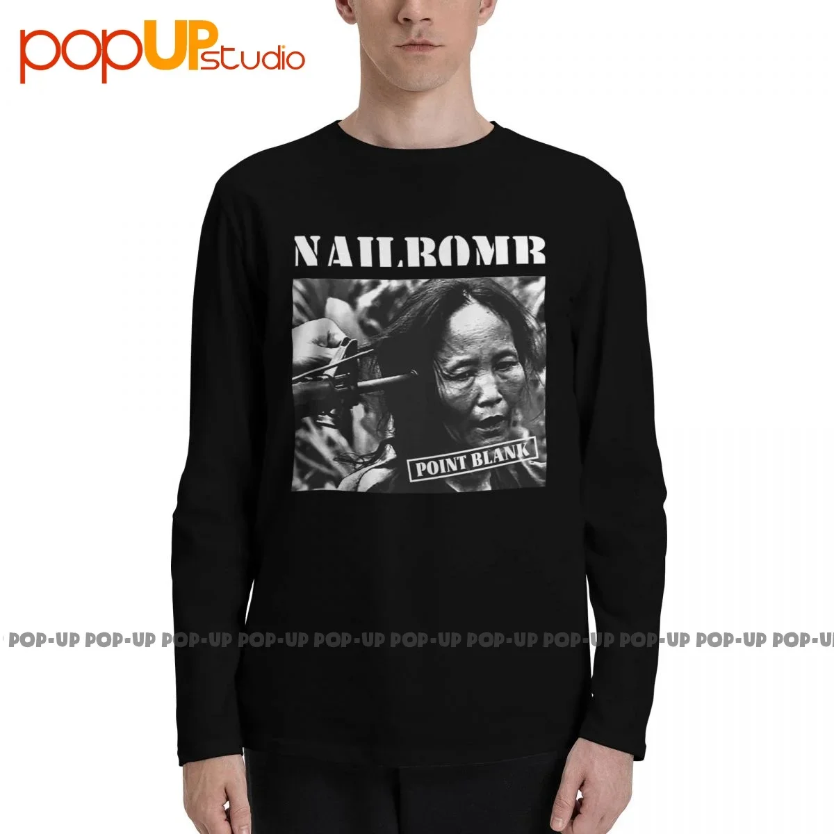 Nailbomb manga comprida t-shirt, em branco, manga comprida, T macio, impressão, ponto, ofertas quentes, alta qualidade