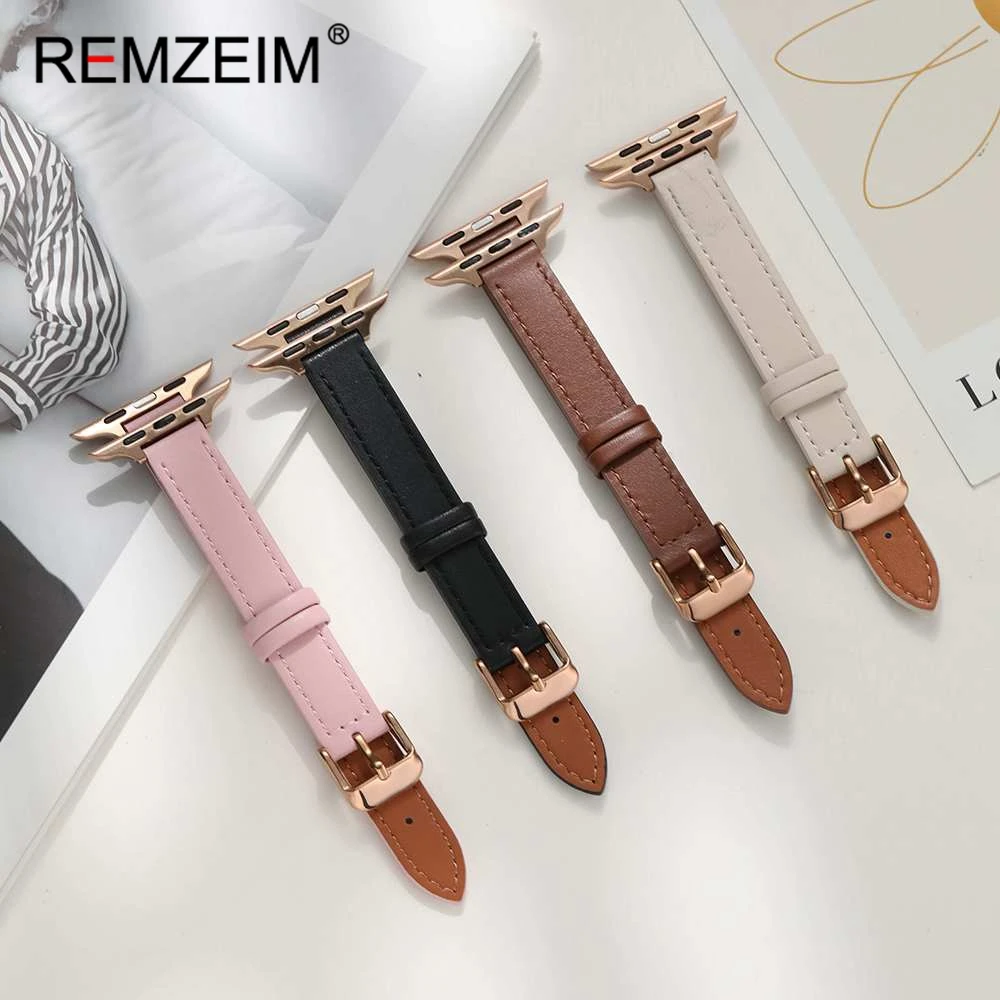 Niedliches Damen-Uhrenarmband für Apple Watch Serie 1-11 SE Ultra 3 2 Band für iWatch 49/46/45/44/42/41/40/38mm PU-Leder Uhrenarmbänder