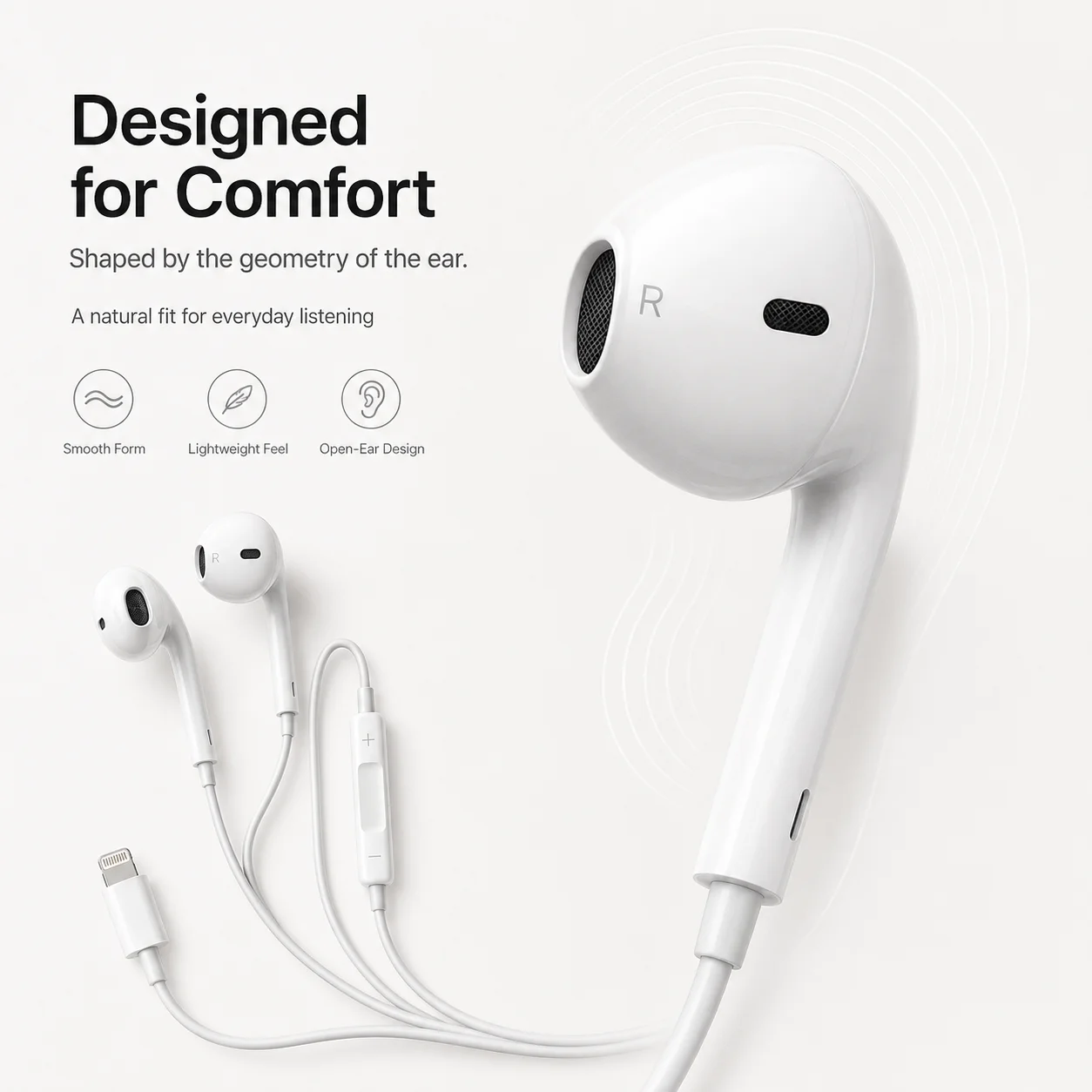 Официальные проводные наушники – обзор и цена Wired Earphone Lightning