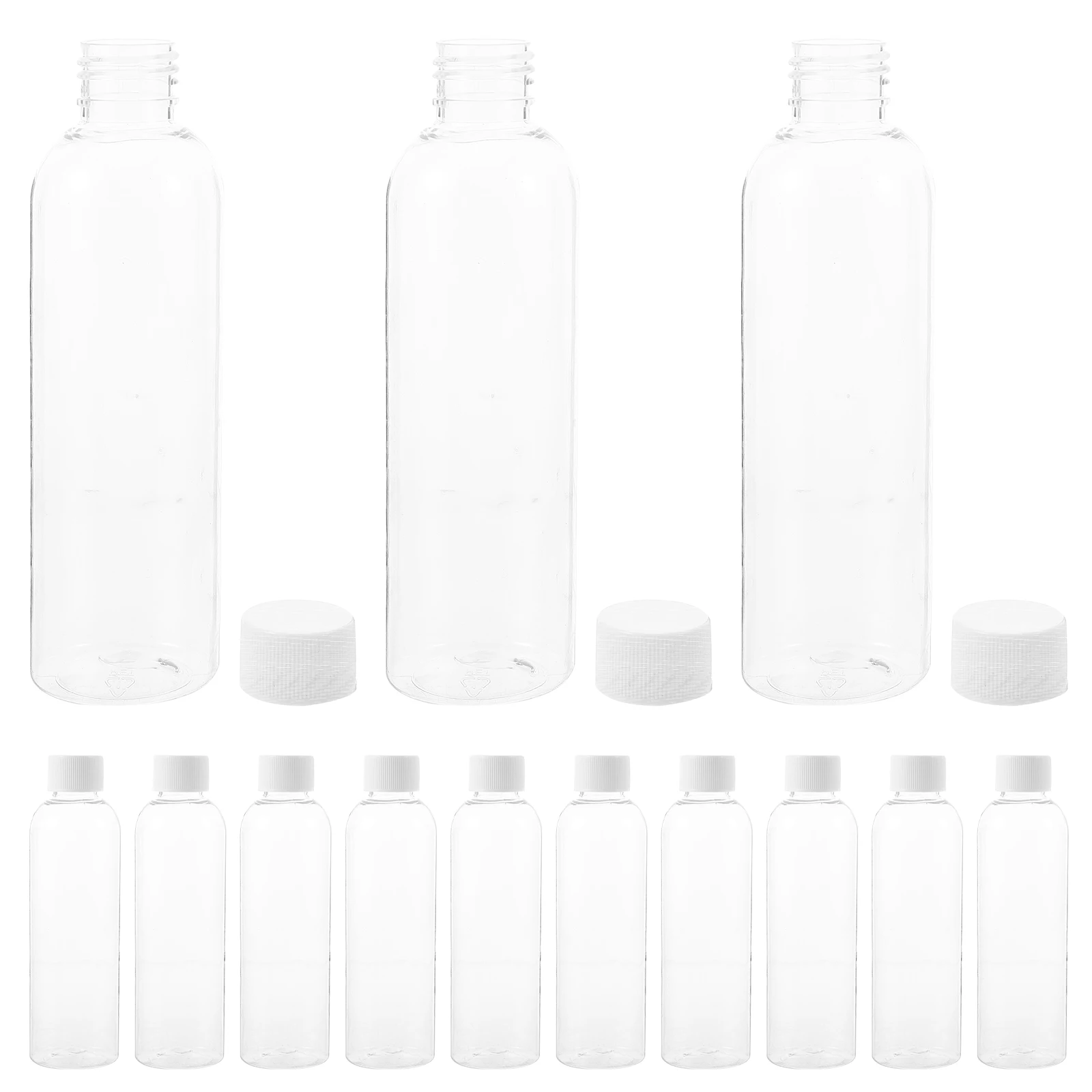 

20pcs 200ml Plastic Bottles Transparent Reusable Juice Drink Containers Empty Milk Bottles Safe Durable Travel Outdoor Daily Use