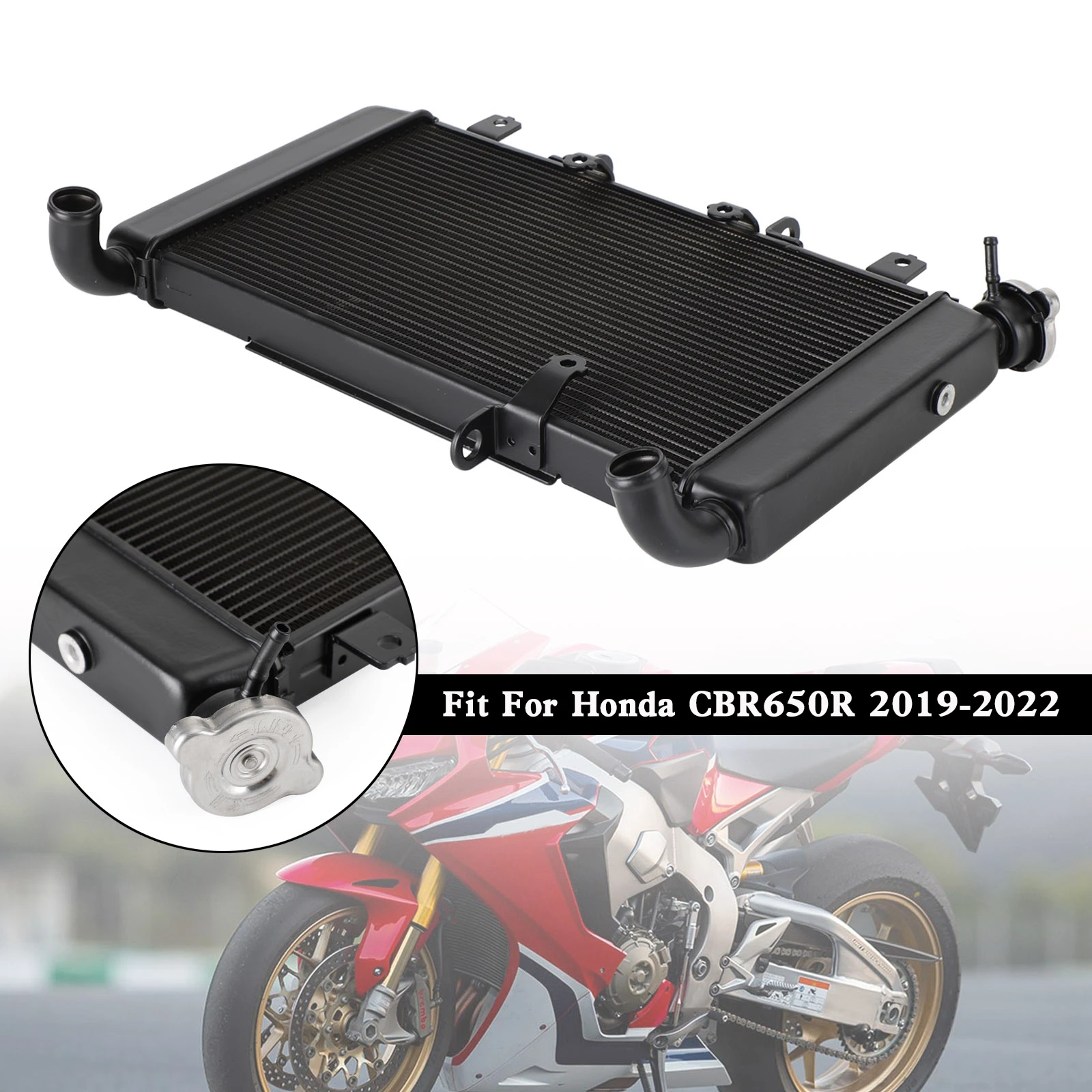 

Artudatech Aluminium Engine Radiator Cooler Cooling Fit For Honda CBR650R 2019-2022