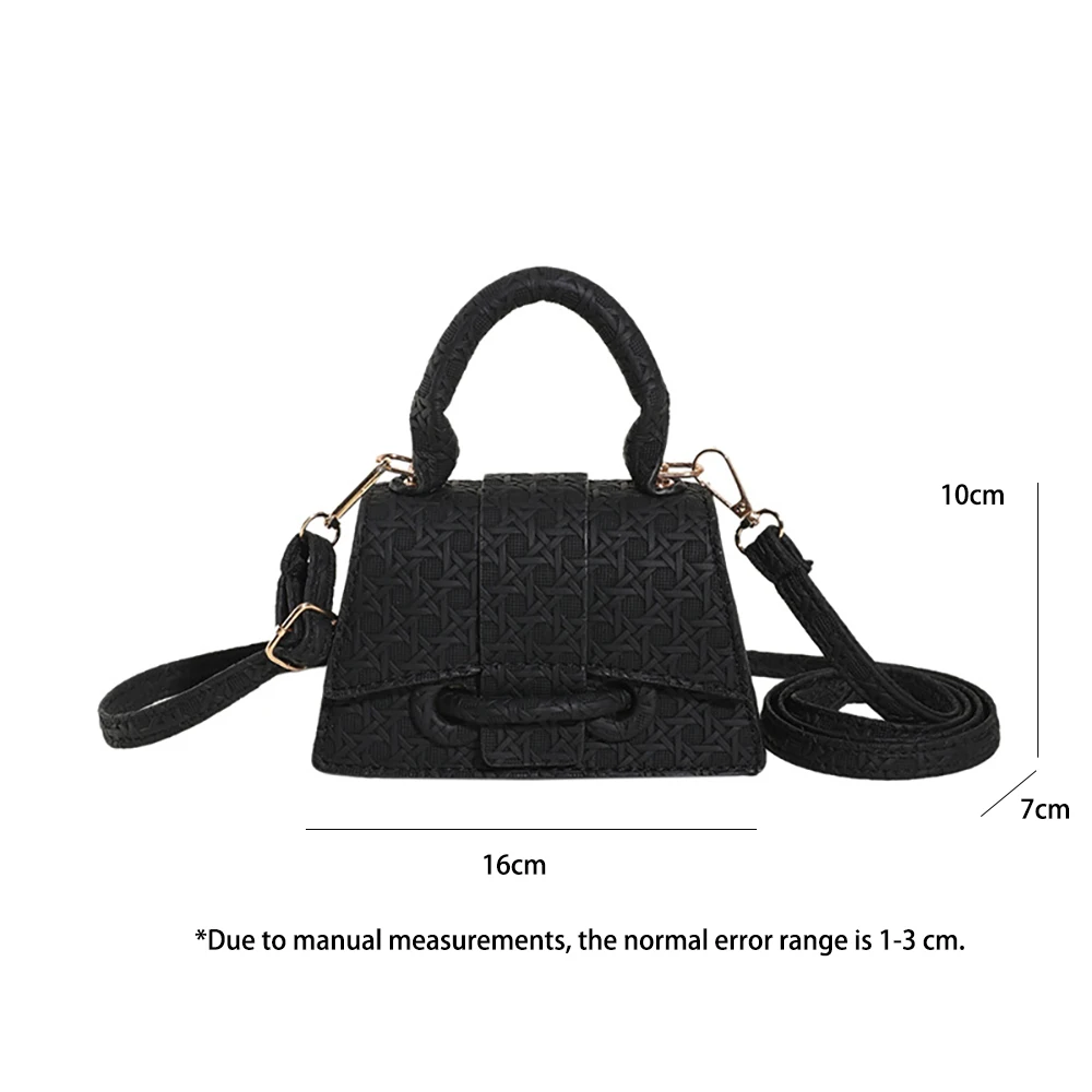 Small Handbags 6 Colors Versatile Portable Handle Crossbody Bags Women Chic Woven Pattern Chains Single-Shoulder Bag for Wallet