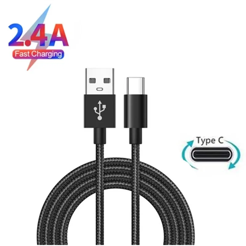 Solid color braided USB Type C Charging USB Data Charger for Nexus 6P 5X Samsung Galaxy S8 S9 A3 A5 A7 2017 A320F A520F A720F