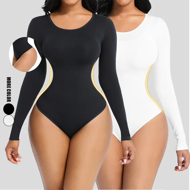 

Bodysuit Slimming Hip Lifting Underwear Women's Long Sleeve Body Shape Seamless Bodysuit הלבשה תחתונה боди женское