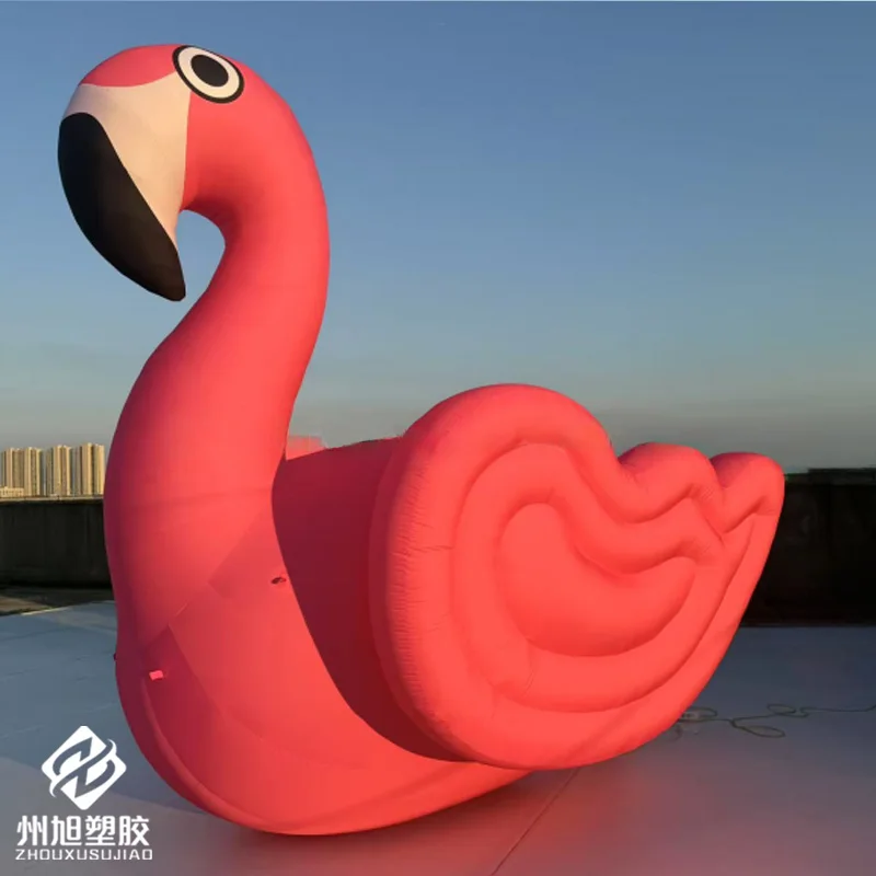 

Надувной фламинго, надувная фигура в форме животного, с воздуходувкой, декоративный элемент для уличных торговых центров и площадей.