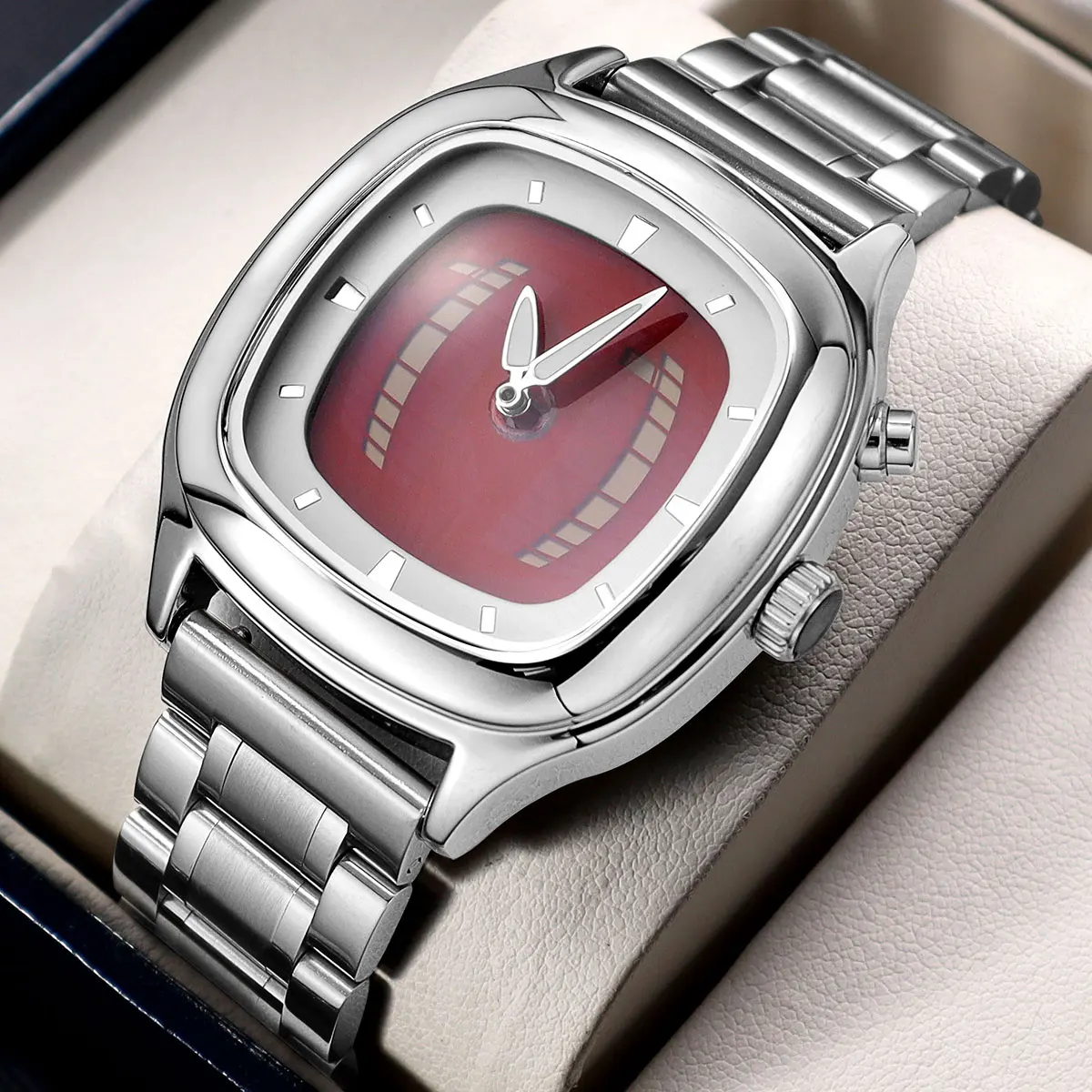 

Мужские кварцевые часы Millennium в стиле ретро, модные уникальные модные наручные часы с креативным динамическим цифровым циферблатом и квадратным корпусом