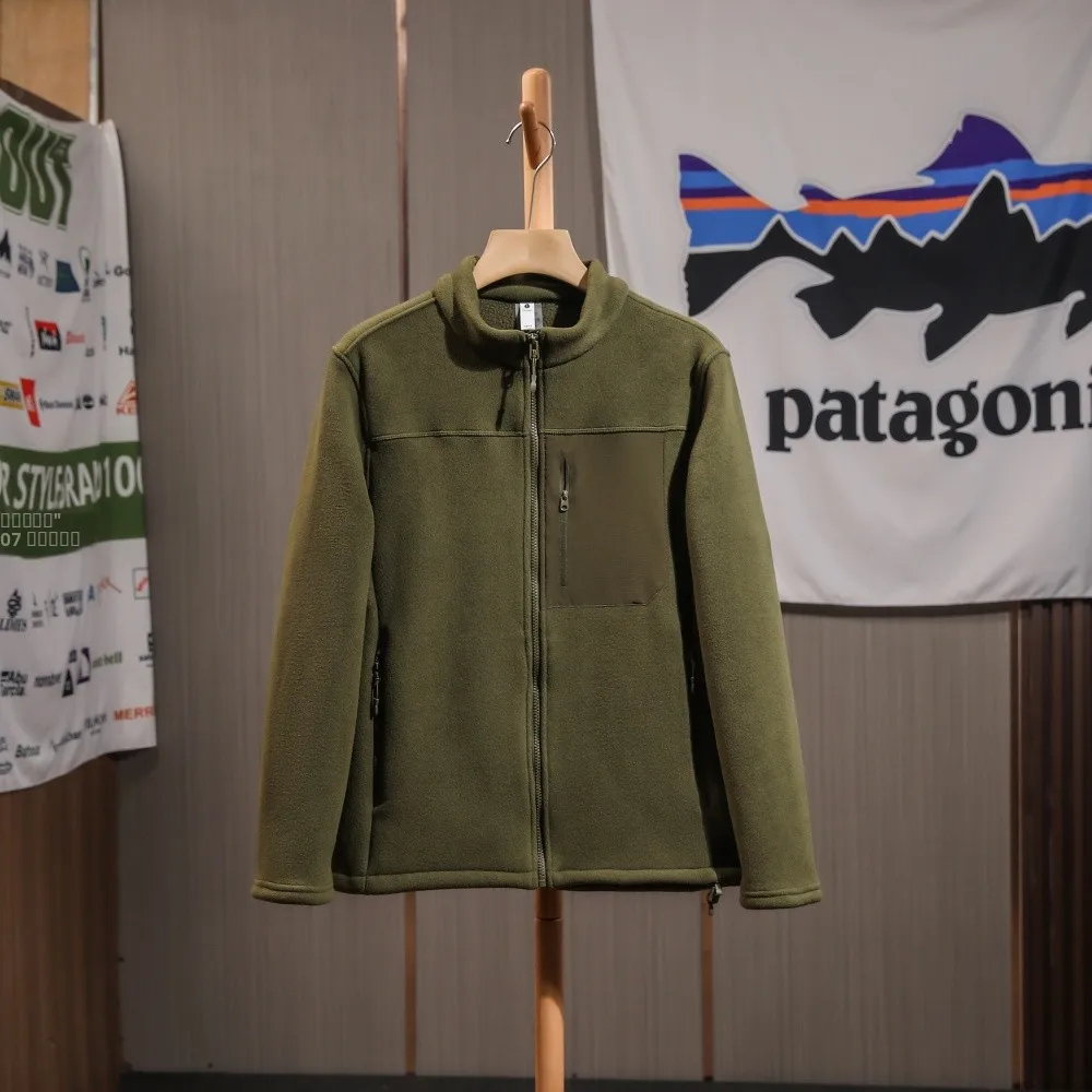 

Men's Outdoor Double-Sided Fce Lined Thi Warm Stand Collar Jaet Coat Ultra Warm Winter Outerwear Polyester Fiber Long ...