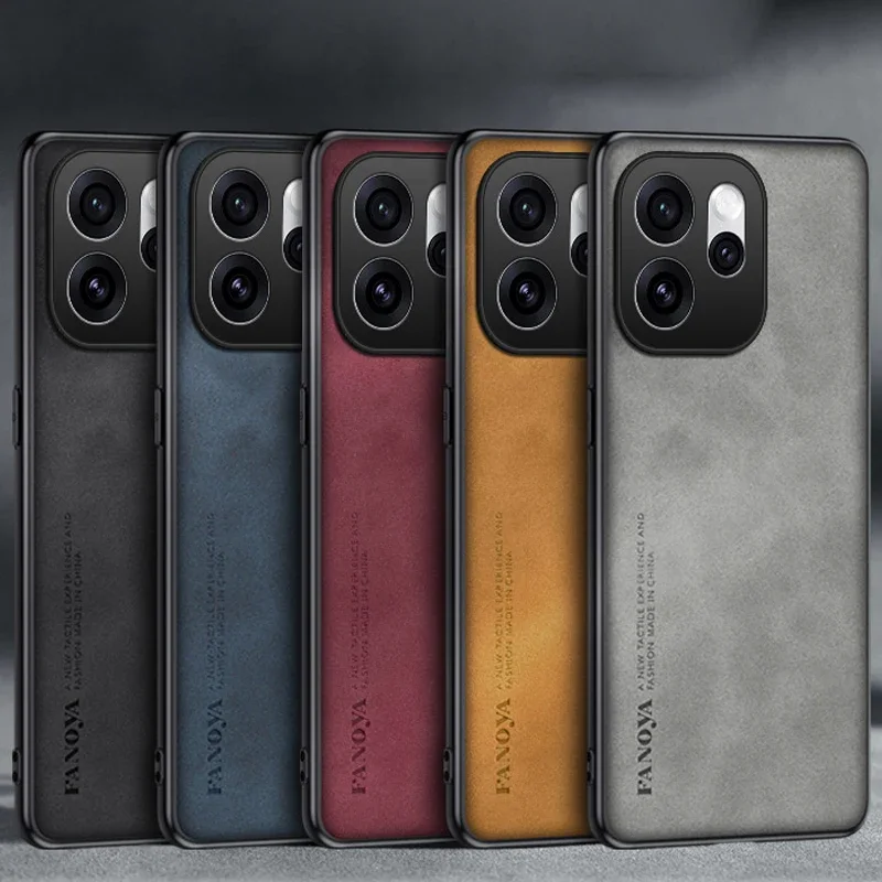 حافظة جلدية بلوري لهاتف OPPO Reno 15، حافظة جلدية من البلاستيك الصلب المضاد للصدمات