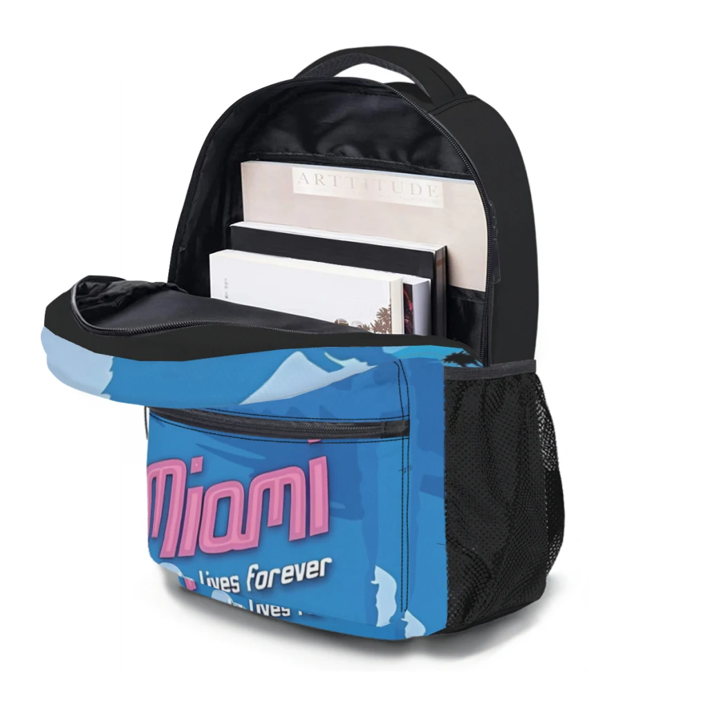 Miami Nieuwe Vrouwelijke Mode Kids Hoge Capaciteit Waterdichte College Rugzak Trendy Meisjes Laptop Schooltassen 17Inch ﻿ ﻿