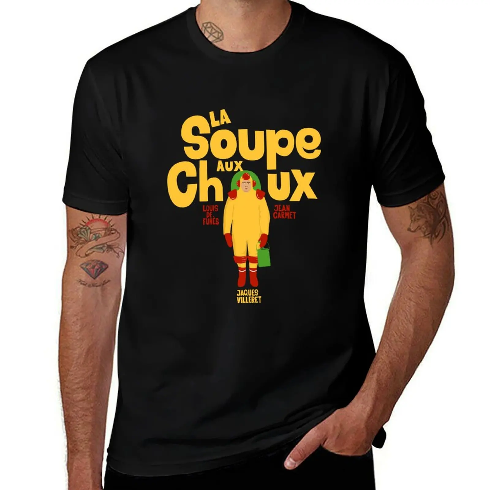 

La soupe aux choux : Jacques villeret T-Shirt t shirts for man cotton man t shirts for men T-Shirt