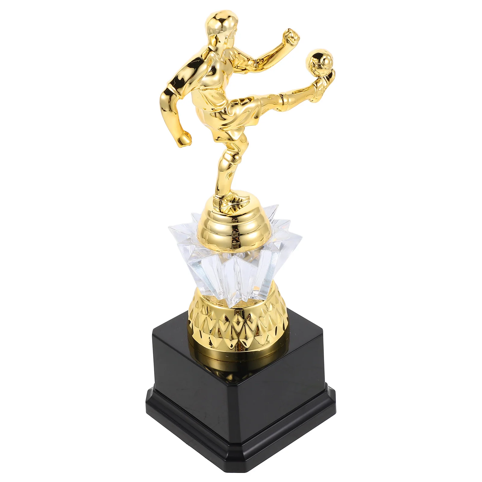 ゴールデン トロフィー賞 9.43インチ サッカー選手権記念品 プラスチック製 ユースサッカーパーティーの記念品 スポーツ賞 チーム用