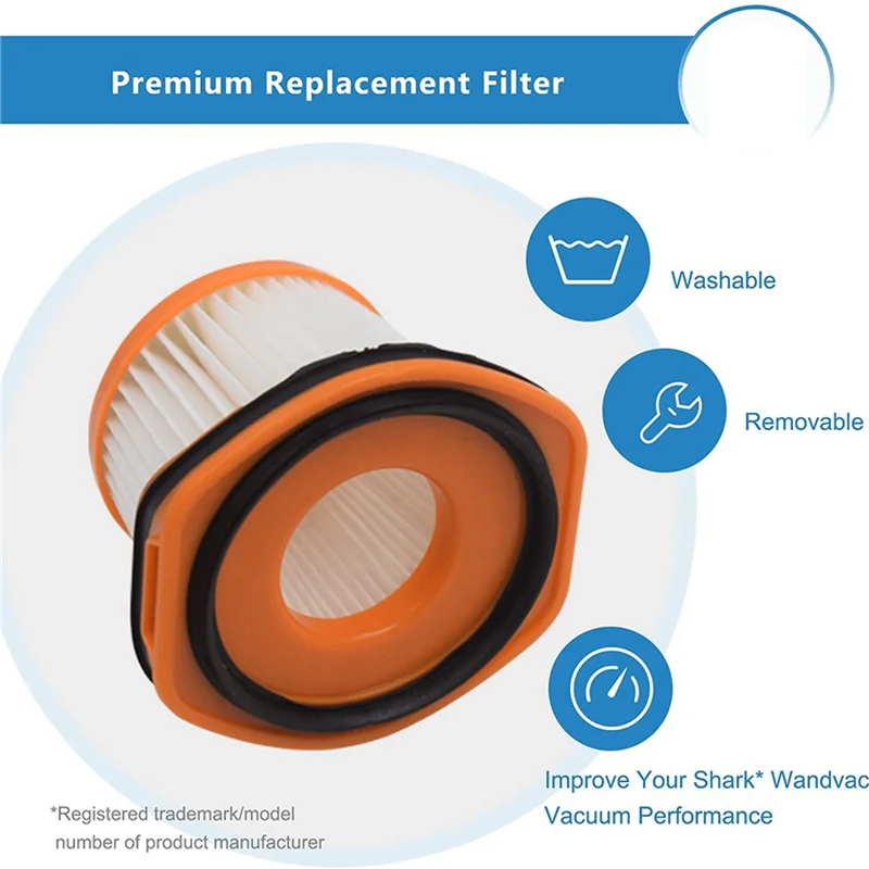 8 عبوات من فلتر المكنسة البديل لنظام Shark Wandvac WV360 WS620 WS630 WS632 WS632BLBRN WS632GDBRN، الجزء XFFWV360-ABPX