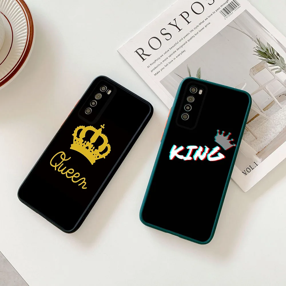 Cases For Samsung A70 A12 A13 A14 A21S A22 A23 A24 A31 A32 A33 A34 A51 A52 Note10 Queen King Crown Translucent Funda Phone Case