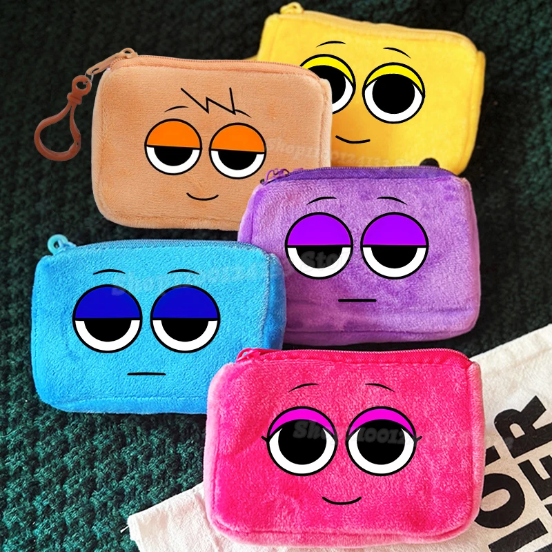 Sprunkis Kids Coin Purse Game Role Cute Anime Print Women Men Portable Wallet Key Storage Mini Bag Boys Girls Kawaii Party Gift