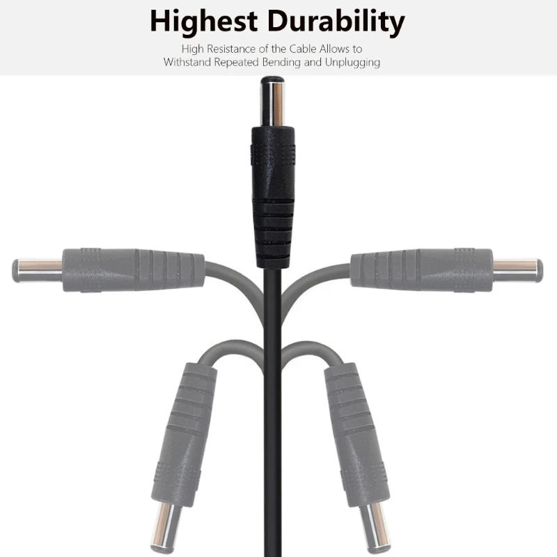 Y1UB Multiurpose Adapter Cable 5521/5525 Male to DC5521/5525 Male Connectors Converter Cord Line for LED Light Routers