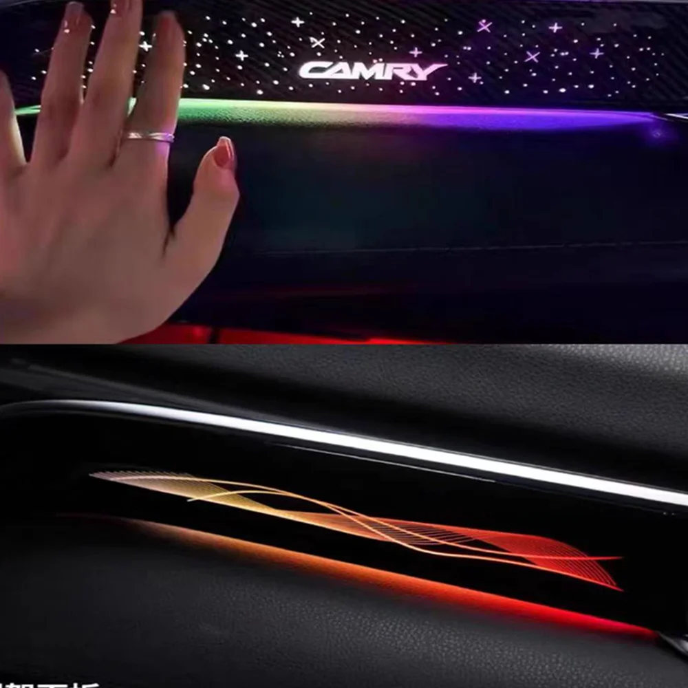 Lumière ambiante intérieure de voiture à LED pour Toyota Camry, lampe, ruban dynamique, lampe, document magique, nouveau, génération 8, 2018-2023