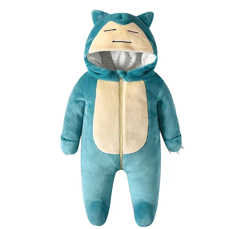Bambini Snorlax tutina Kigurumi Baby Costume Cosplay Halloween Christmas pigiama Little Boy Girl pagliaccetto inverno Warm Homewear Disfraz