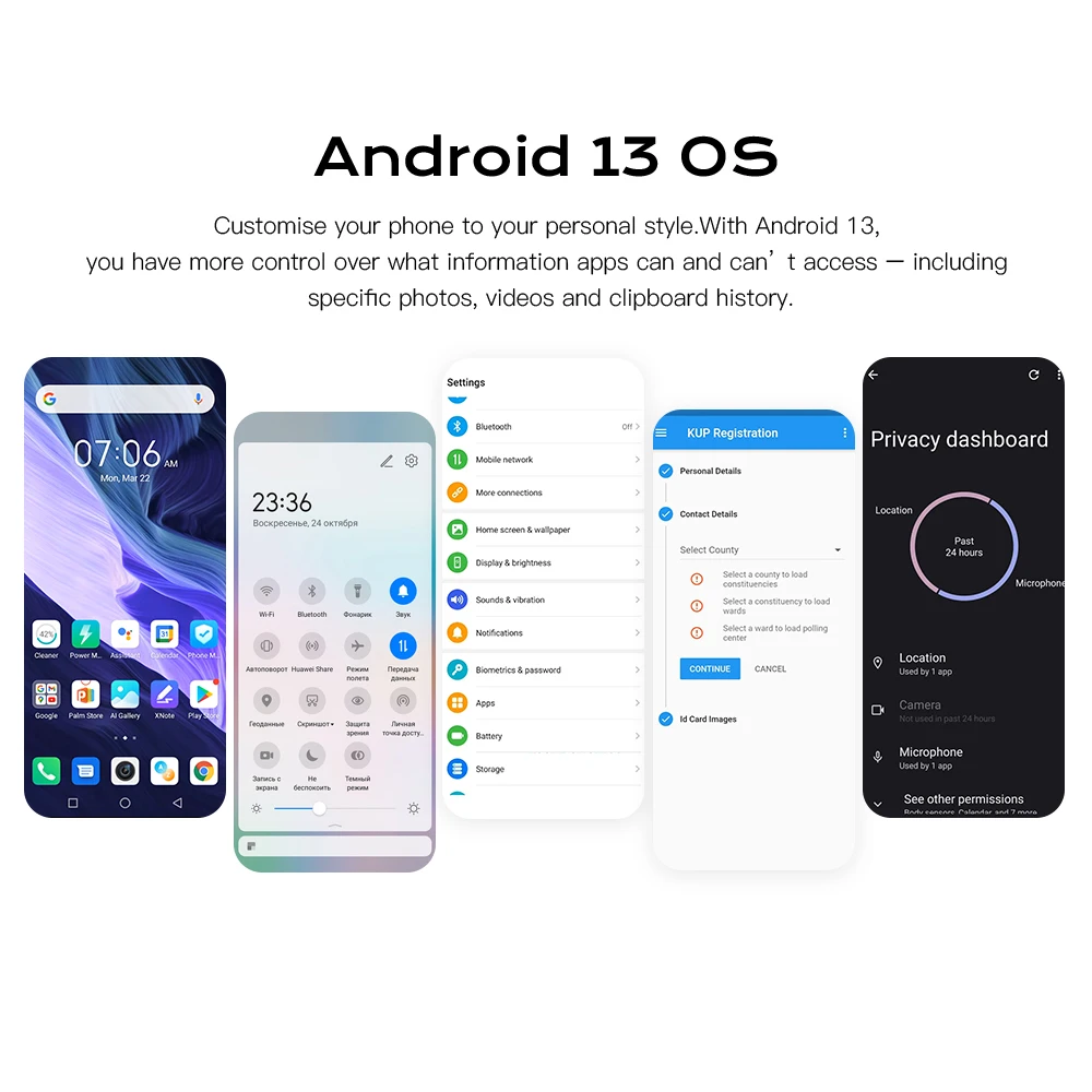 Original Hotwav Note 12 Smartphones 6.8 ''HD Android 13 90Hz 20W Schnell ladung 8GB 128GB 48MP Rückfahr kamera NFC 6180mAh Handys