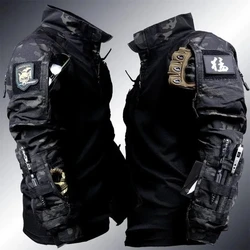 Outdoor Men Multicam Military Combat Shirt Breathable US Army Tactical Shirt Long Sleeve Paintball Camping Tops Hunting Clothing