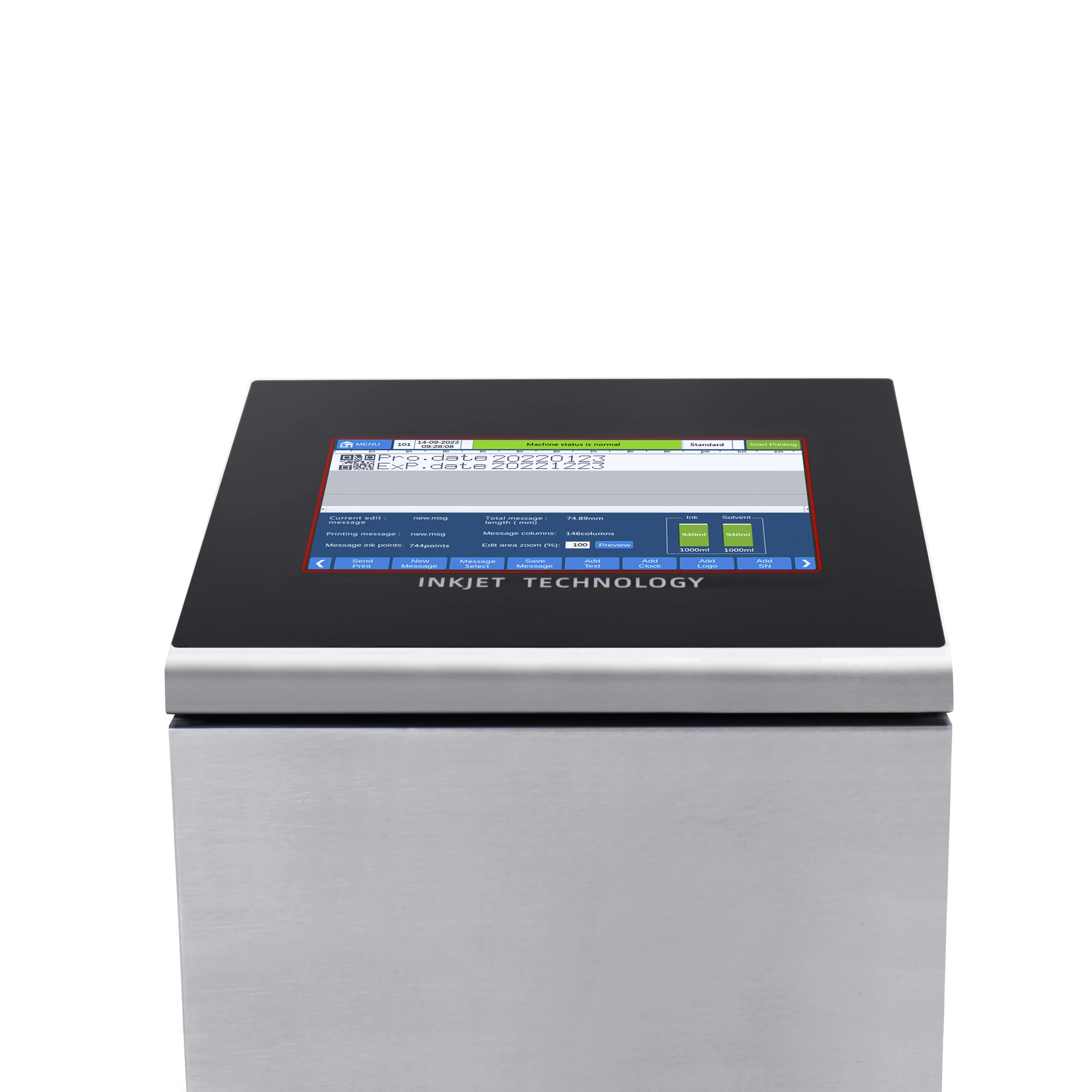 DOCOD OEM/ODM M2000 Series White Ink 70U (4 Line) CIJ Inkjet Printer Label Machine Numbering Machine for Cable Pipe Printing