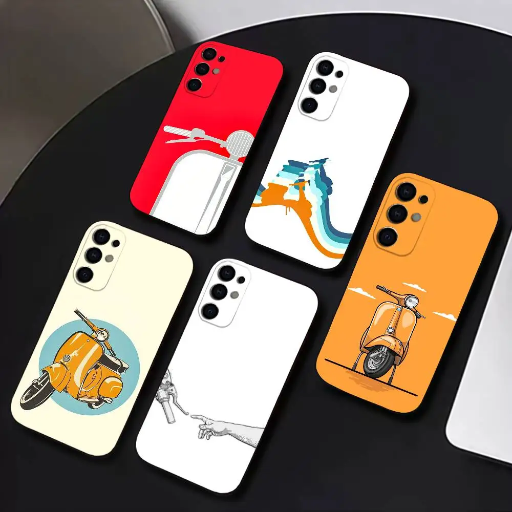 

V-Vespa Brand S-Scooter Phone Case For Samsung S25,S24,S21,S22,S23,S30,Ultra,S20,Plus,Soft Silicone Black Cover
