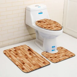 Cozy And Soft 3 Piece Fashion Bath Mat Set - Transform Bathroom Fashionable 3 Piece Bath Mat