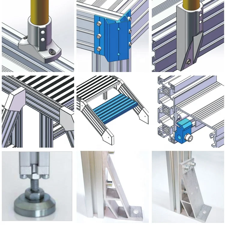 Mobile Work Platform Stair Aluminum Used Climbing Frame Scaffold Framework System Aluminum Ladder