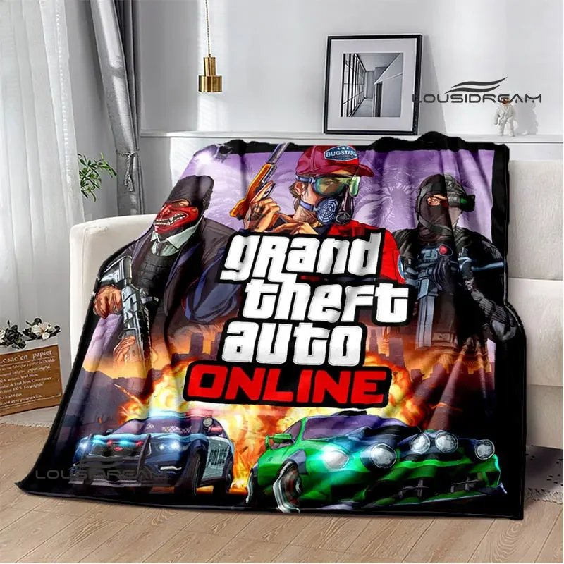 Grand Theft Auto：Vice City blanket warm beautiful flannel soft and comfortable blanket home travel blanket birthday gift