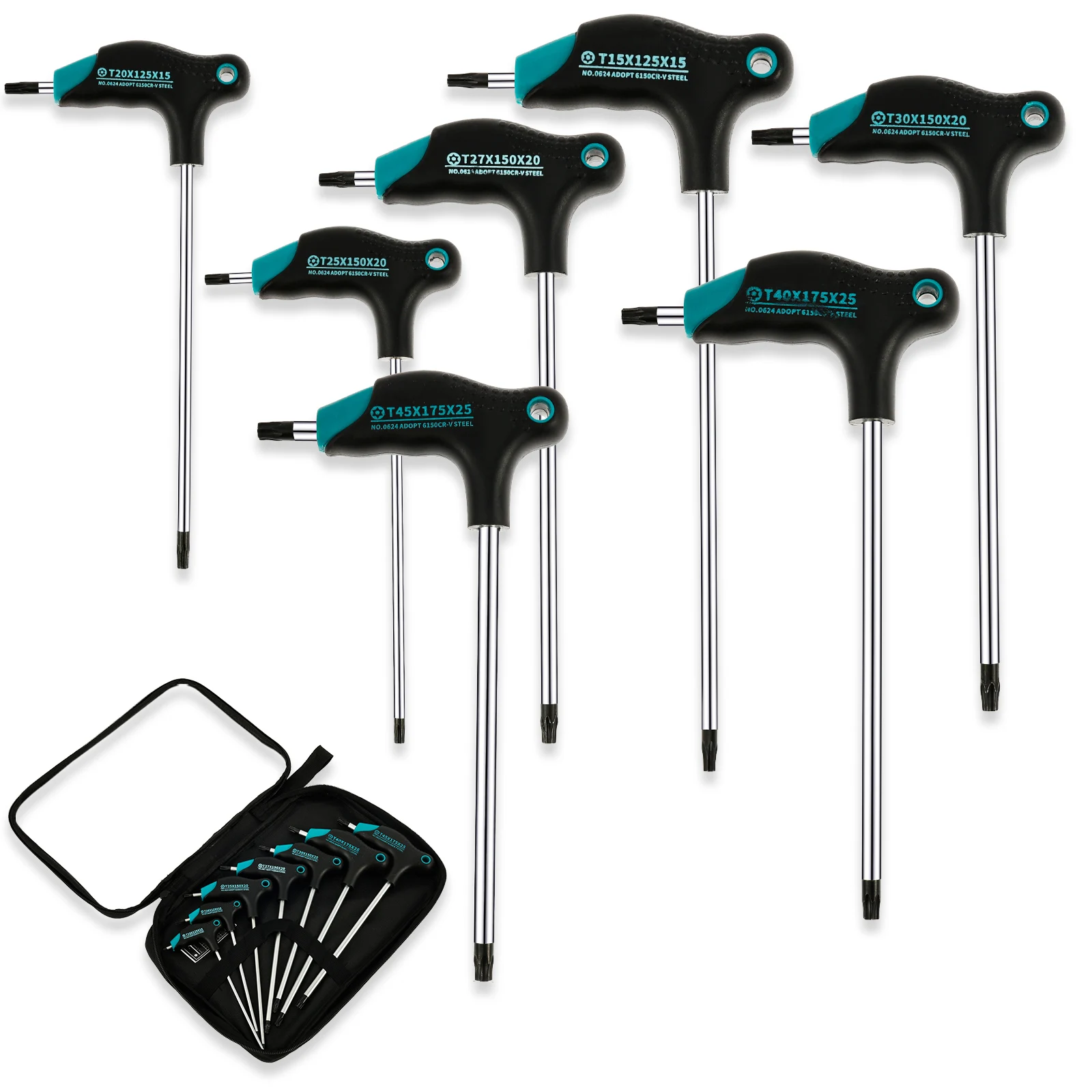 

7Pcs Magnetic T Handle Wrench Set Sturdy T Handle Hex Screwdriver Set Screwdriver Kit with Ergonomic Grip for Machine Repair