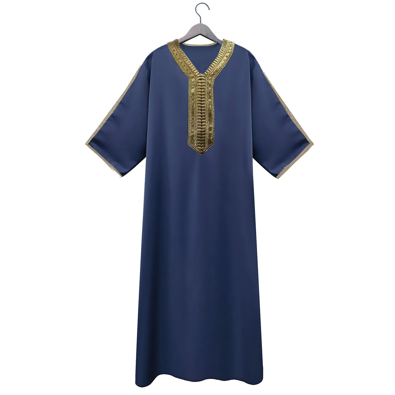 Nieuwe 2024 Moslim Jubba Thobe Kleding Mannen Hoodie Ramadan Gewaad Kaftan Abaya Dubai Kalkoen Islamic Kleding Man Casual Losse Gewaad