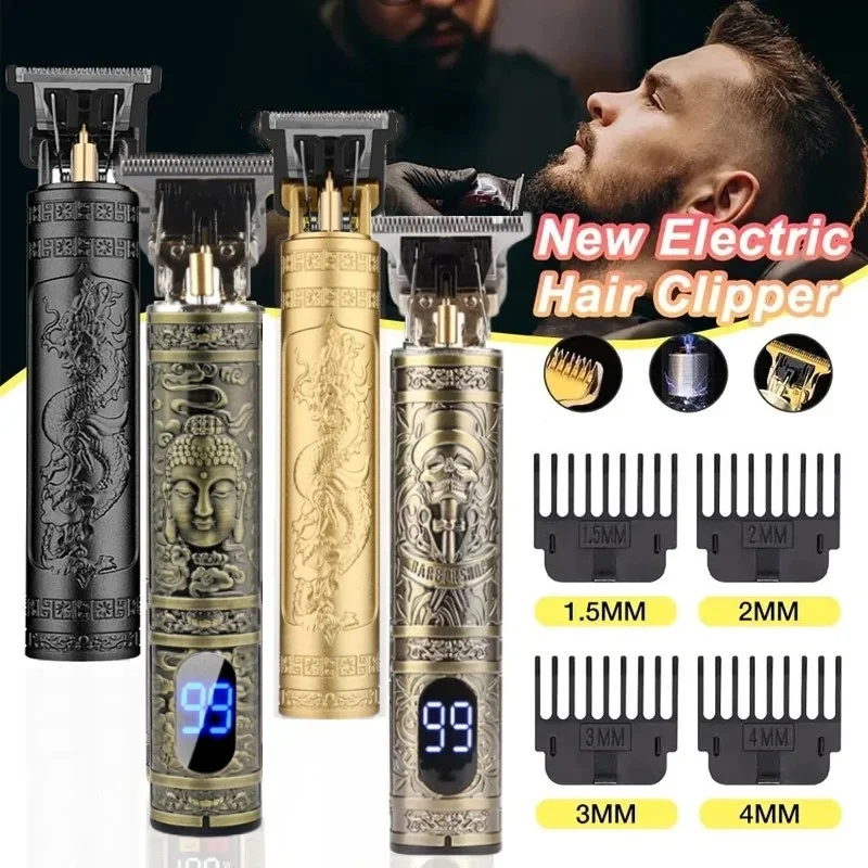 Cortadora de pelo eléctrica profesional para hombre, afeitadora de barba recargable, gran oferta, 2023