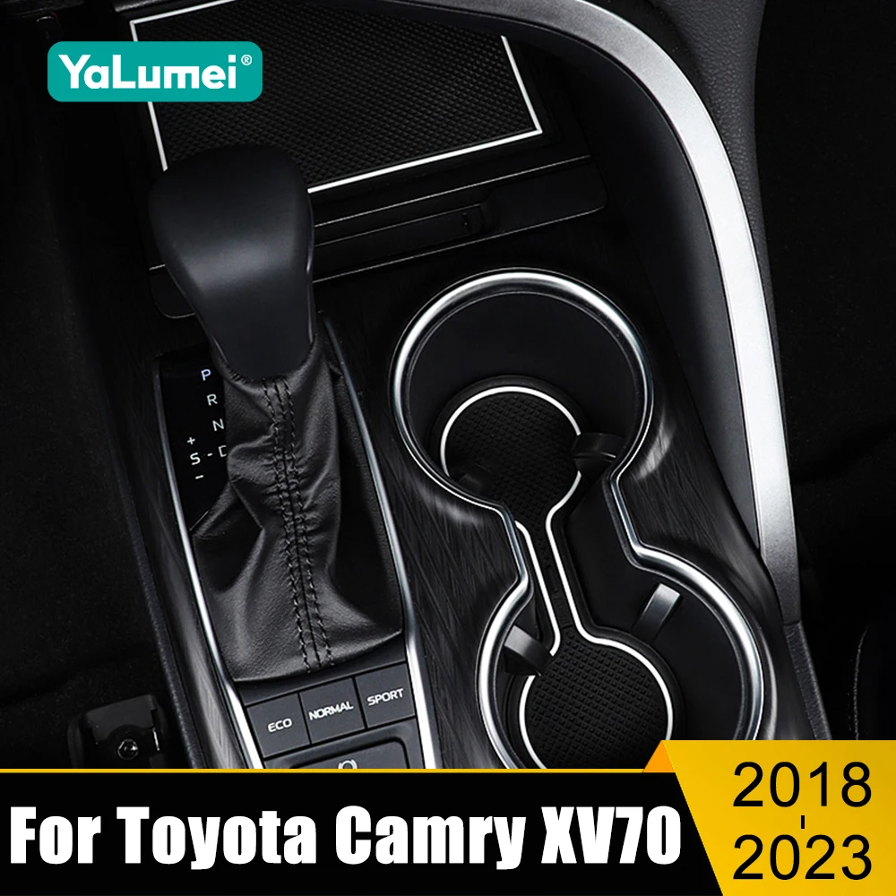 

For Toyota Camry 70 XV70 2018 2019 2020 2021 2022 2023 Hybrid Car Gate Slot Pads Cup Cushion Stickers Non-Slip Mats Accessories