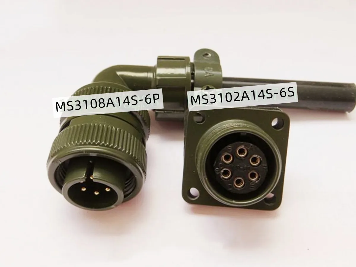 Original new 100% 5015 aviation plug MS3108A14S-6P MS3102A14S-6S 6-core waterproof bend plug connector