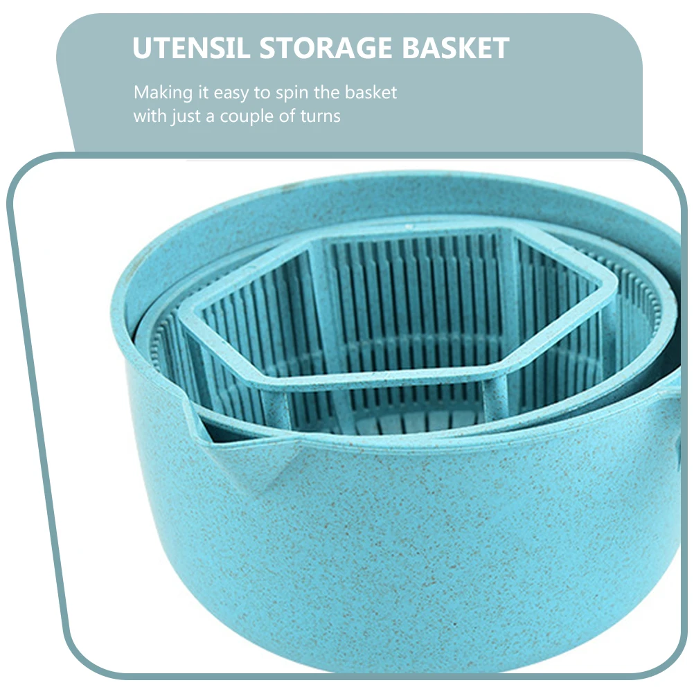 

Hand-crank Vegetable Dehydrator Quick Drying Salad Spinner Fruit Drain Spinners Basket Utensil Storage Kitchen