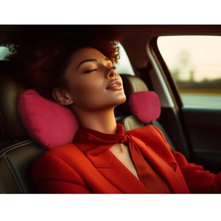 

2pcs for headrestsSupport Drive Seats Head Cushion s Superfiber Suede Plant-Based Polyester Thickness and Height Adjustable 11.
