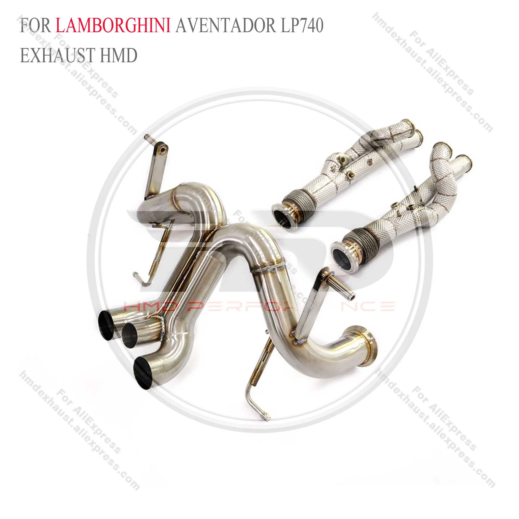 HMD Exhaust System Stainless Steel Performance Catback full sets for Lamborghini Aventador LP740 6.5 without valve