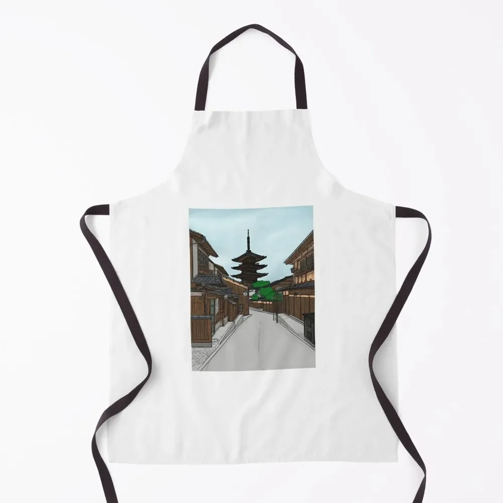 

Kyoto Yasaka Pagoda Street View Apron Kitchen Handle For Women For Man Haircut Beauty Kitchens Accessories Apron