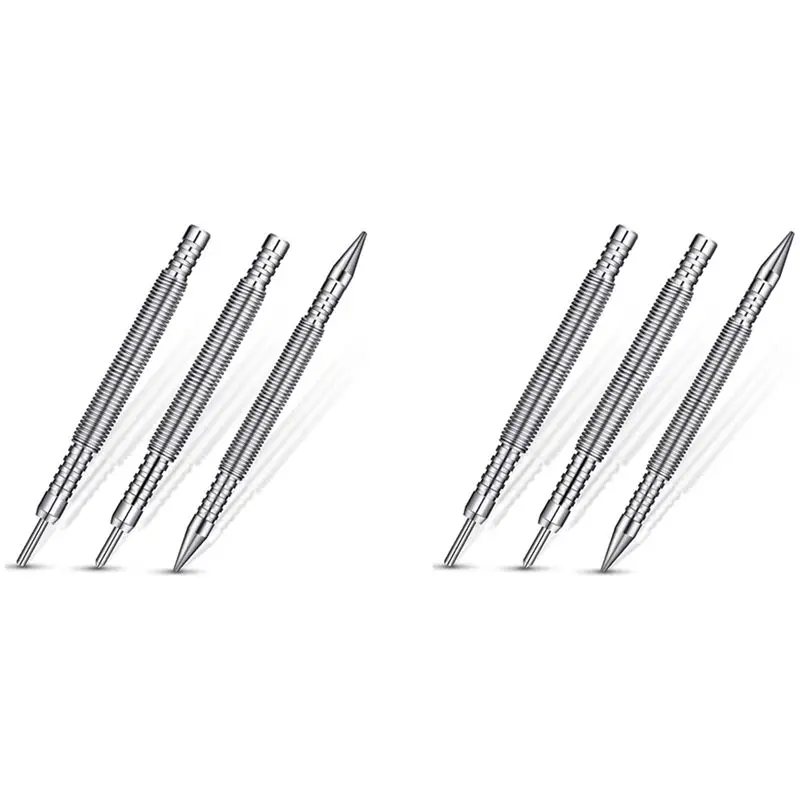 veho-6個入りネイルセットとヒンジピンツール、センターパンチ、スプリング式ネイルセット（ドア用）、1-32インチ、1-16インチ、デュアルヘッド、1-8インチ