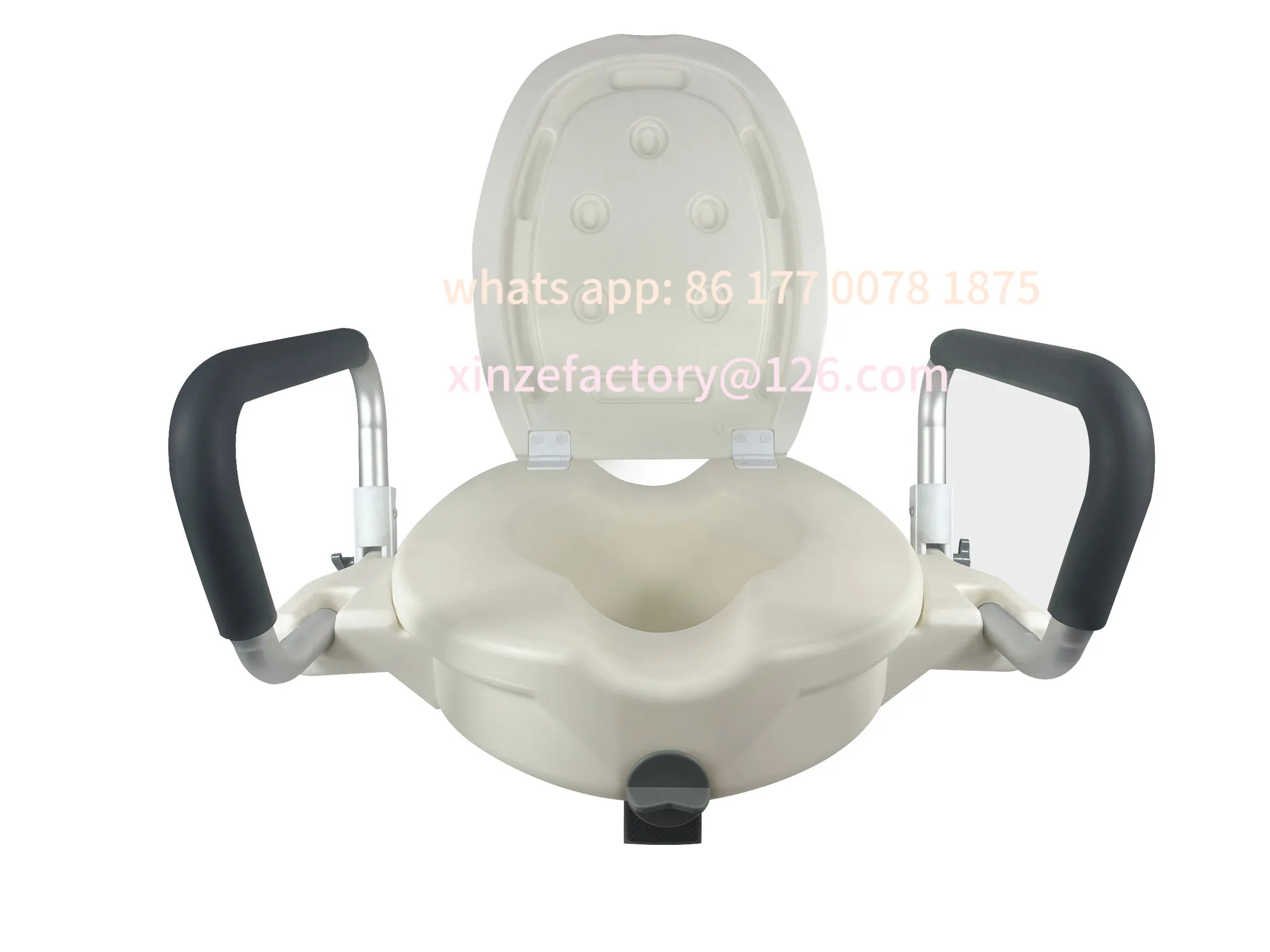 

Customizable Toilet Height Extender with Armrest Cushion for the Elderly