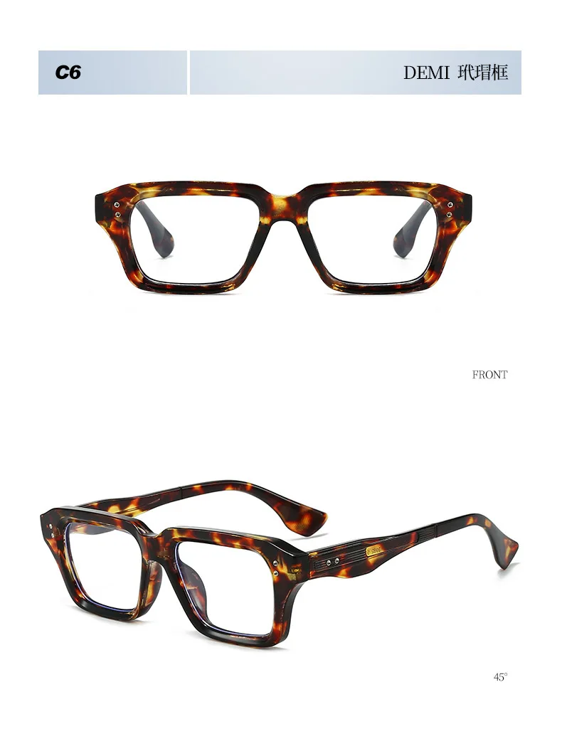 Luxus Vintage Nieten Schmücken Quadratischen Rahmen Sonnenbrille Frauen Männer Mode Designer Shades Sommer Reisen Stick Brillen UV400 – Detail 17