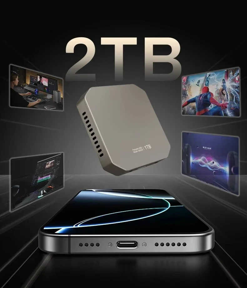 

НОВЫЙ магнитный портативный SSD с охлаждающим вентилятором 512 ГБ/1 ТБ/2 ТБ Type-C 3.2 Gen2 PSSD
