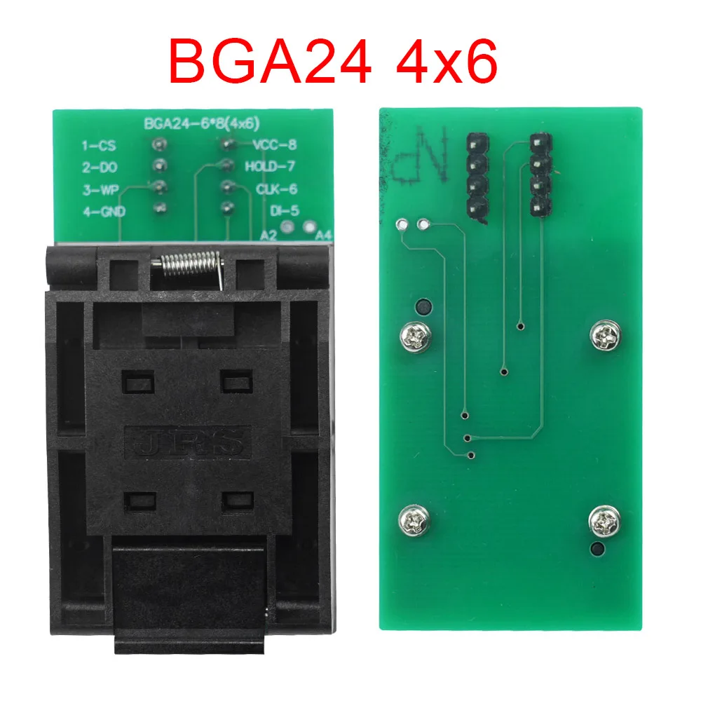 BGA24 to DIP8 Adapters for RT809H RT809F TL866CS TL866A EZP2010 EZP2013 Programmer +2pcs Chip Frame IC Size 6*4mm + 5*5mm Matrix