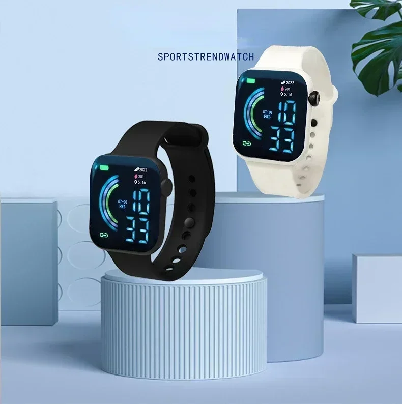 Reloj electrónico desechable 2024 para hombre, reloj Digital Wowen para niños, reloj de pulsera electrónico LED, relojes deportivos impermeables no recargables