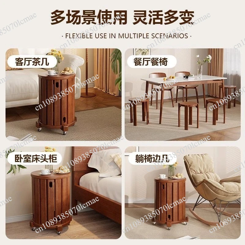 Stackable Wooden Stools, Solid Wood Chairs for Home and Restaurant Use, Comfortable Seating for Dining and Living Rooms