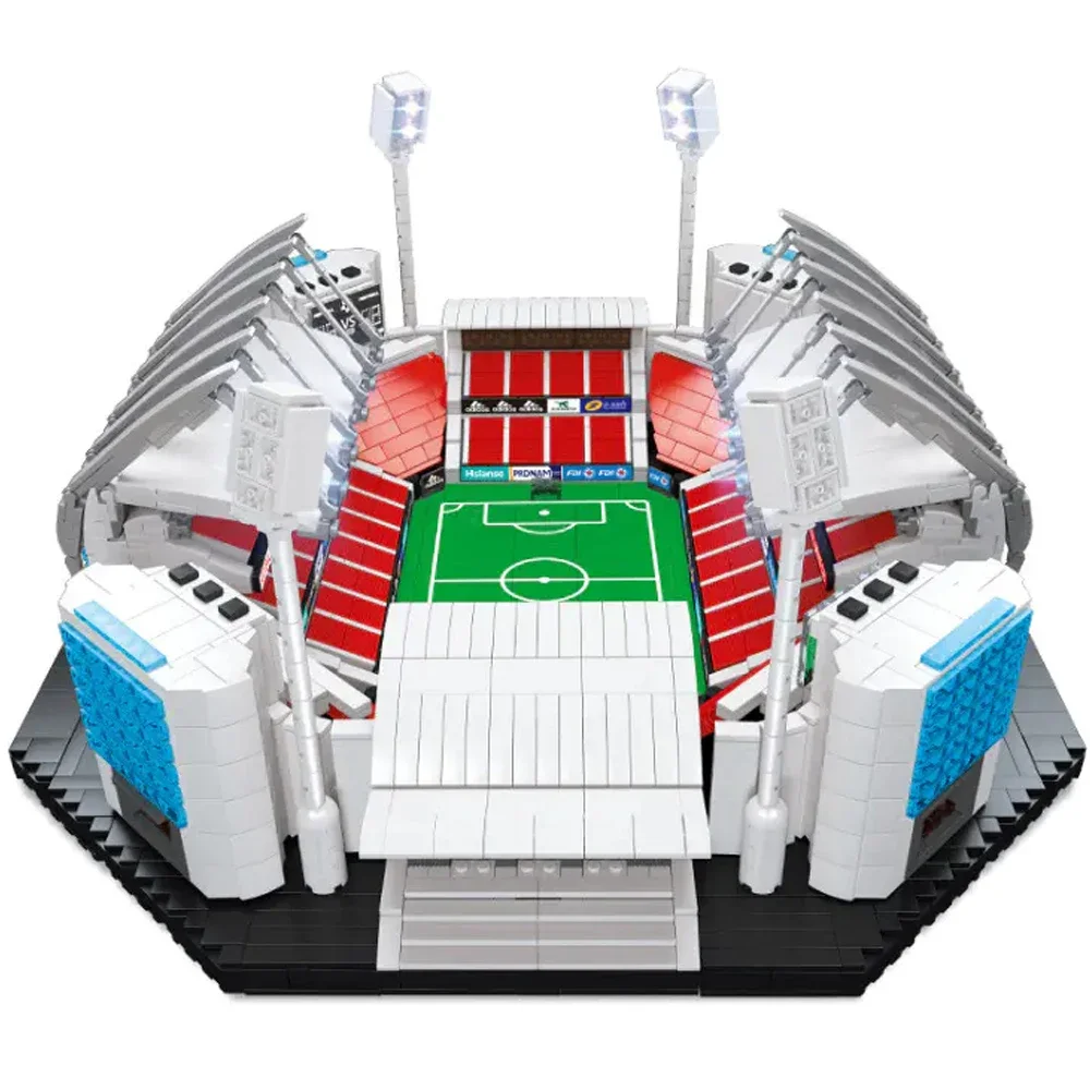 Soccer Field Model Building Blocks Set, Arquitetura para Decoração de Quarto, Presentes de Aniversário, Criar Adorável Street View, 4654Pcs