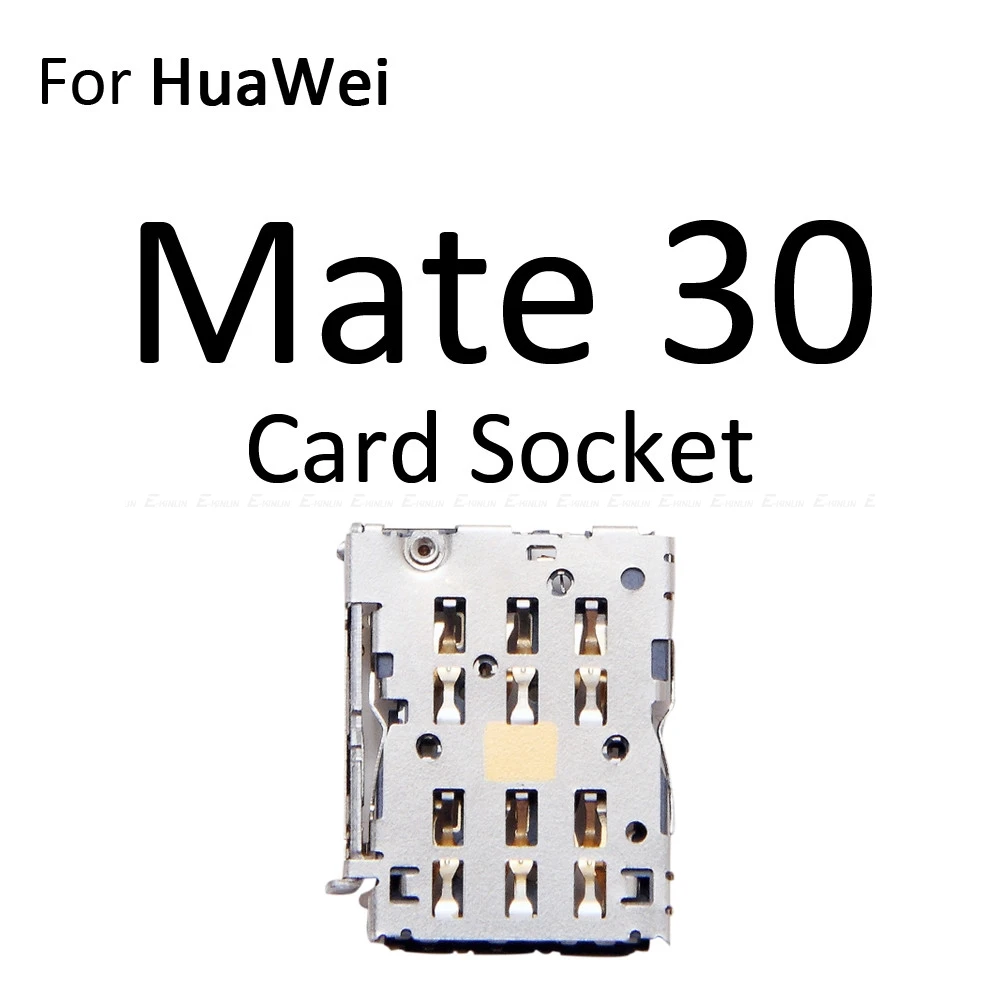 Micro SD Sim Card Tray Socket Slot Adapter Connector Reader For HuaWei Mate 30 30E Pro Container Holder Replacement Parts