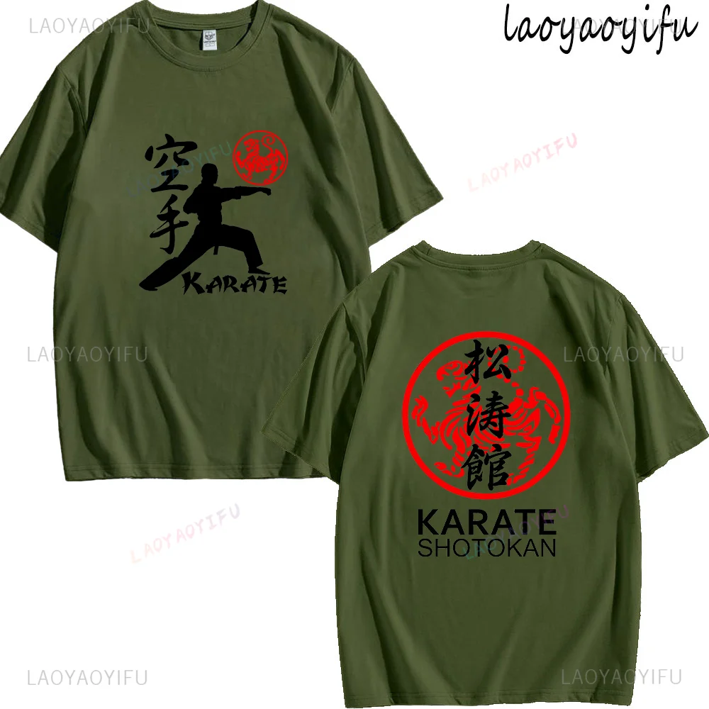 Karate T Shirt Japanese Unarmed Martial Arts Shotokan Sect Print Tops Summer Trend Short-sleev Graphic T Shirts Cotton Unisex