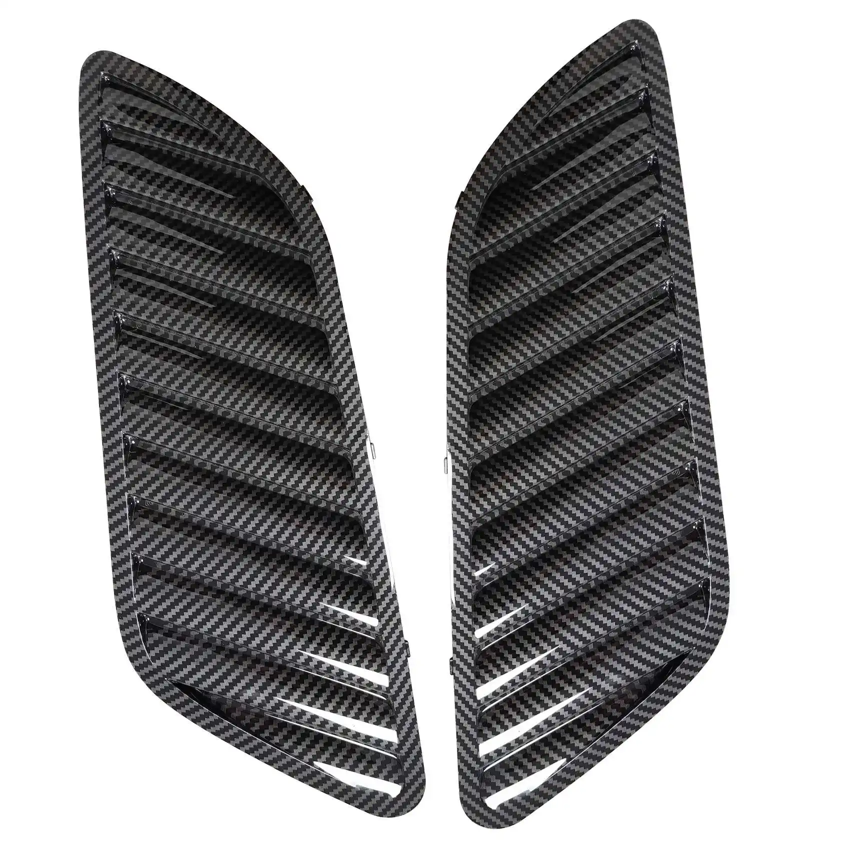 Car Front Grill Hood Cover, Carbon Fiber Bonnet Grill Air Outlet Vent Cover Trim For-BMW E90 E91 E92 F30 E46 DTM Style