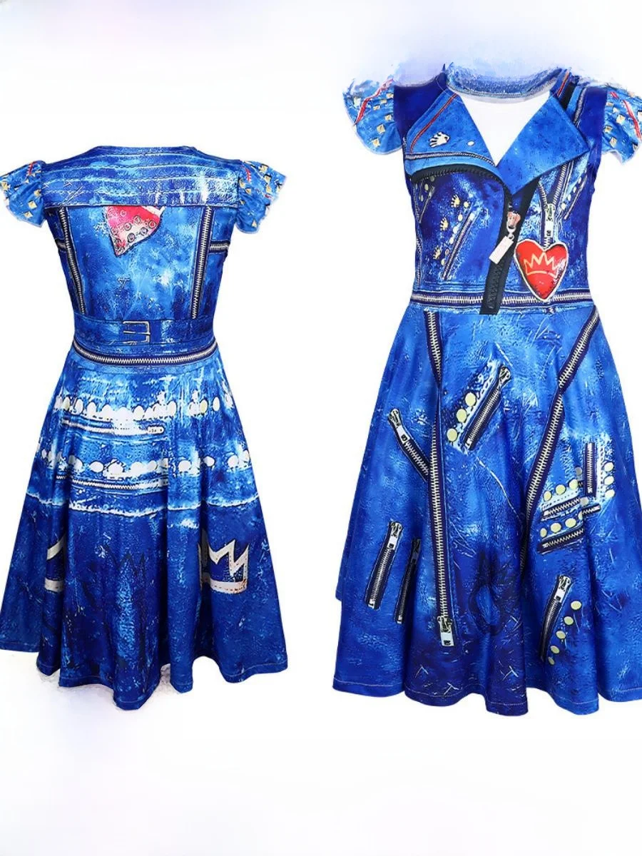 Loween 5Descendants3 combinaison Costume serré Cosplay scène Performance vêtements Polyester matériel ethnique scène Costume